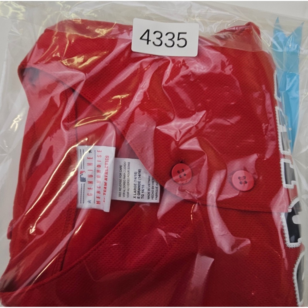 St Louis Cardinals Yadier Molina 4 Youth XL Red Baseball Jersey Team Athletics - Picture 10 of 10